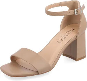 Journee Women's Valenncia SuperNatural Shades Tru Comfort Foam Open Square Toe Ankle Strap Sandals