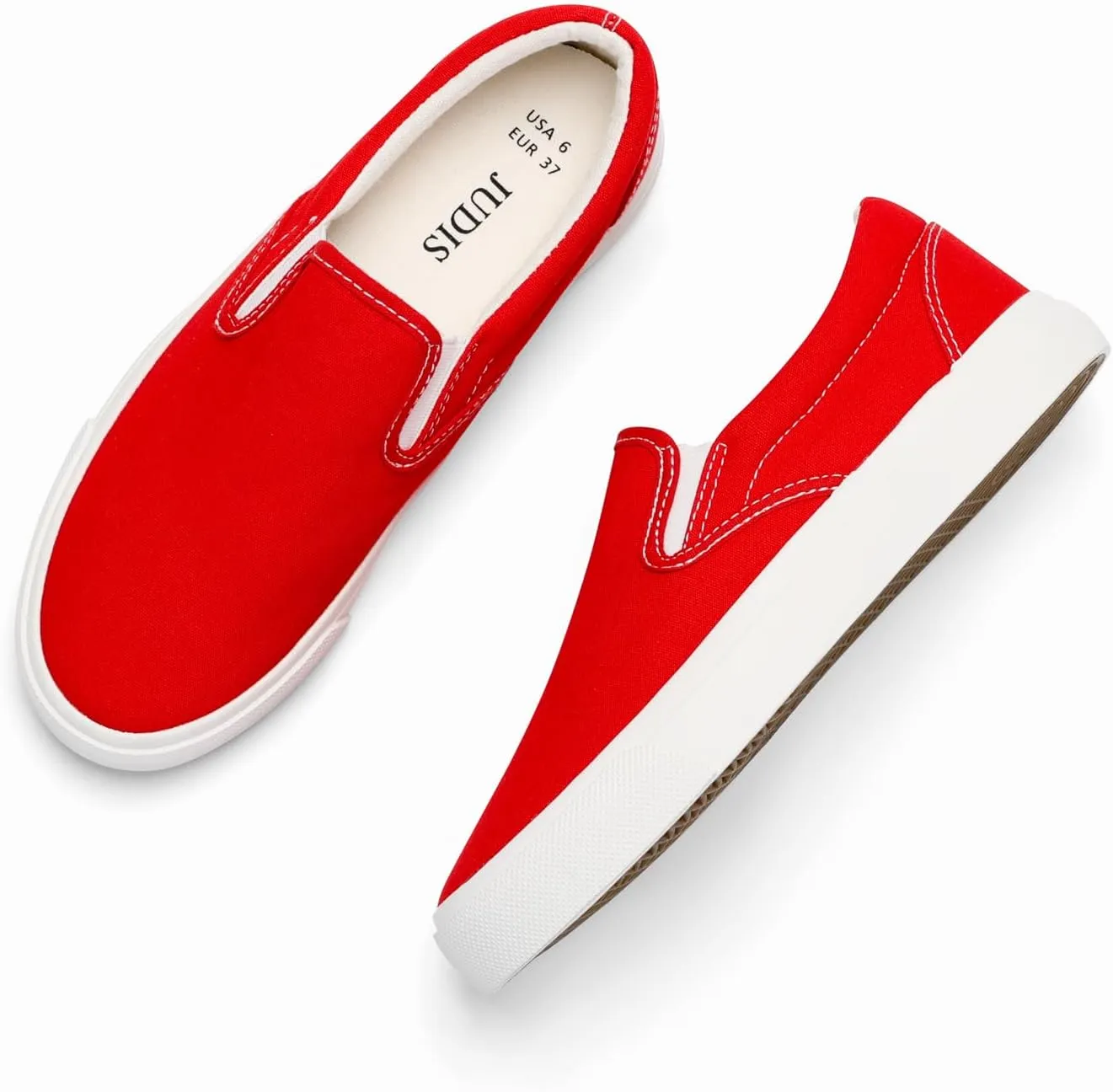 JUDIS Women’s Slip on Canvas Shoes Classic Sneakers Loafers Shoes Casual Fashion Shoes