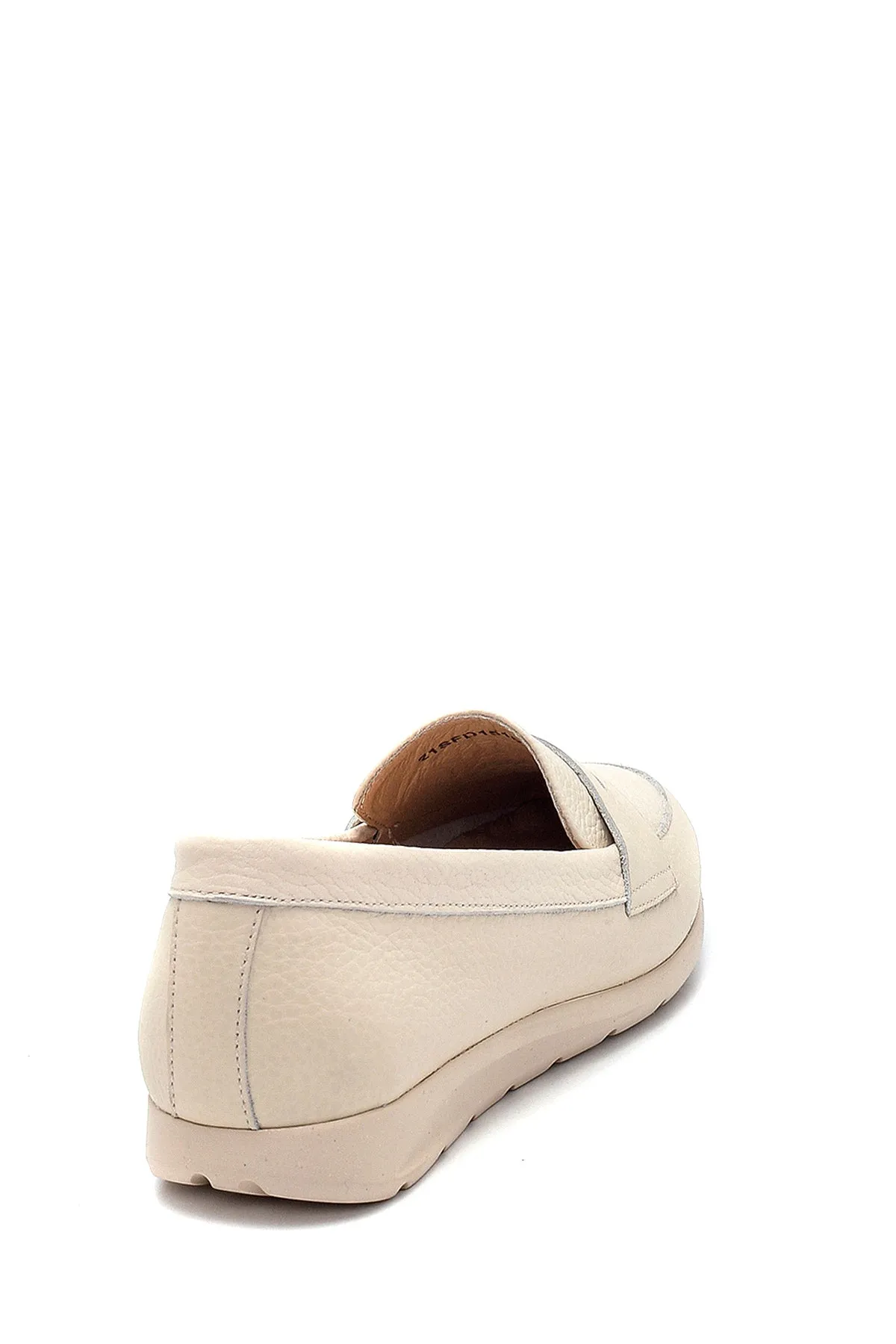 Kadın Bej Deri Loafer