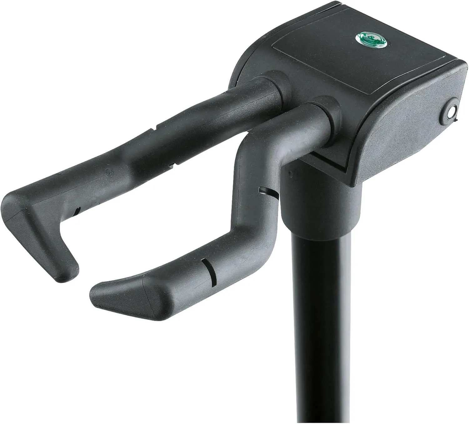 K&M Konig & Meyer 17670.000.55 Memphis Pro Guitar Stand | Sturdy Heavy Duty Adjustable Height Frame | Protective Rubber | Flexible Hook-In Clamp Secures Neck | Folds Flat | Fits All Guitars | Black