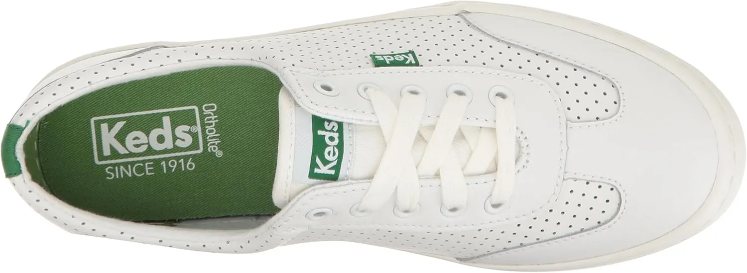 Keds Women's Tournament Retro Court Perf Leather Fashion Sneaker