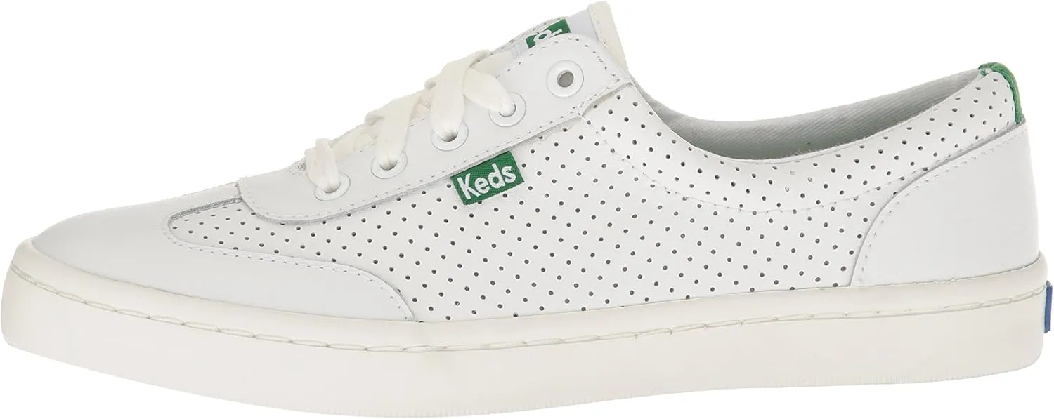 Keds Women's Tournament Retro Court Perf Leather Fashion Sneaker