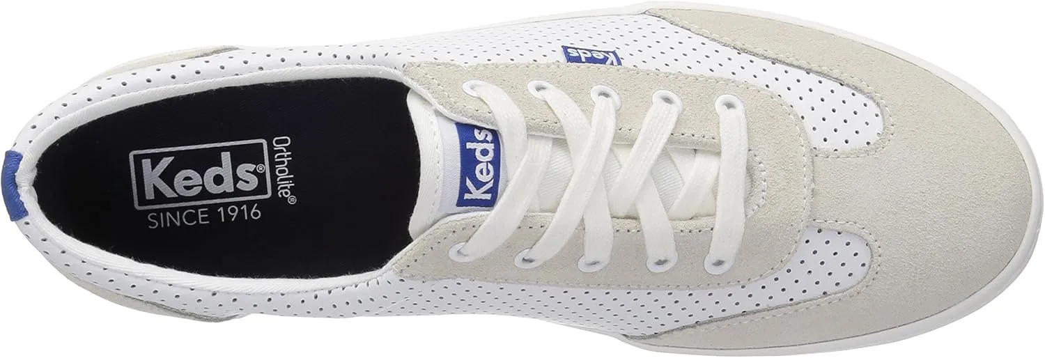 Keds Women's Tournament Retro Court Perf Leather Fashion Sneaker
