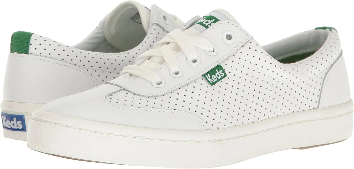 Keds Women's Tournament Retro Court Perf Leather Fashion Sneaker