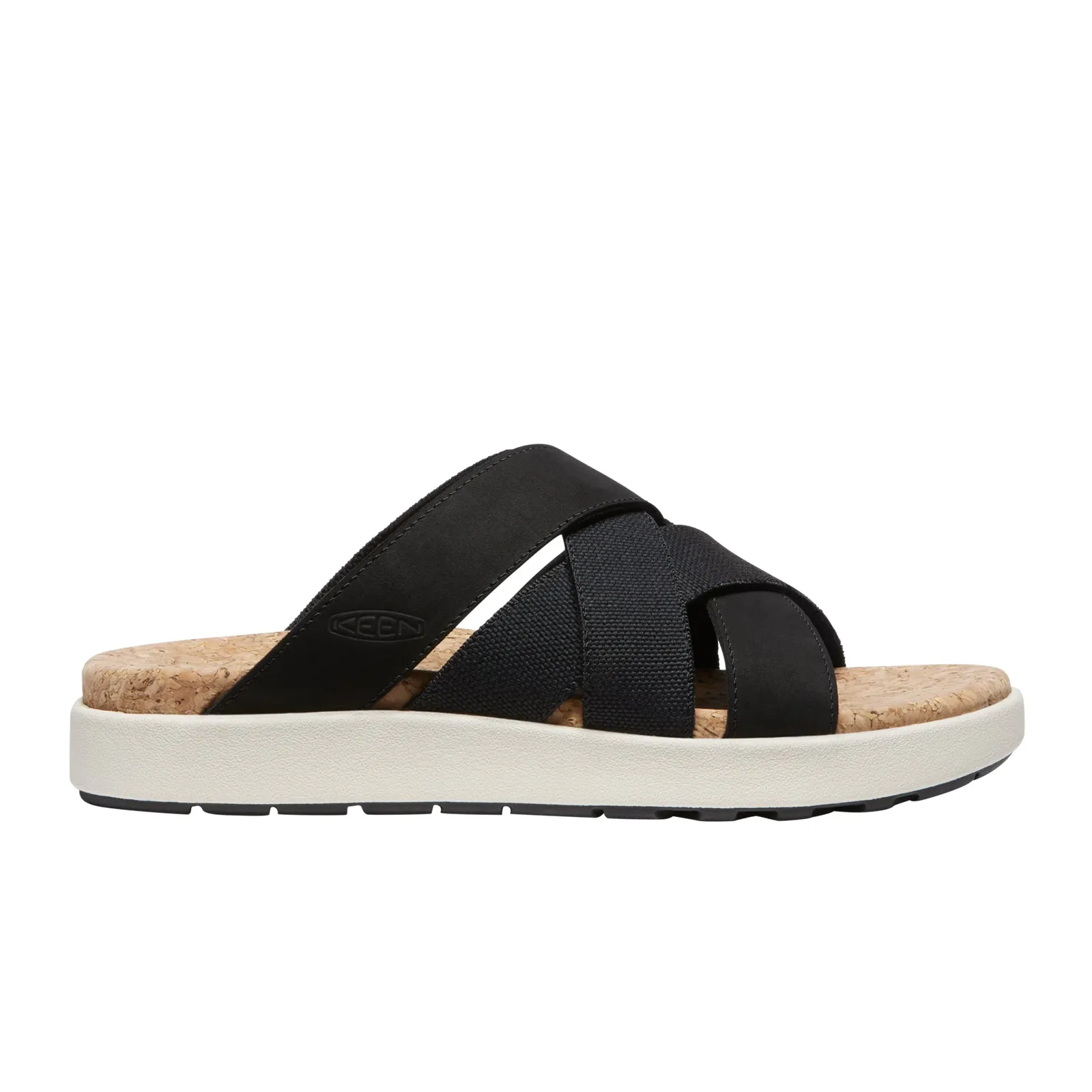 Keen Elle Mixed Slide Sandal (Women) - Black/Birch