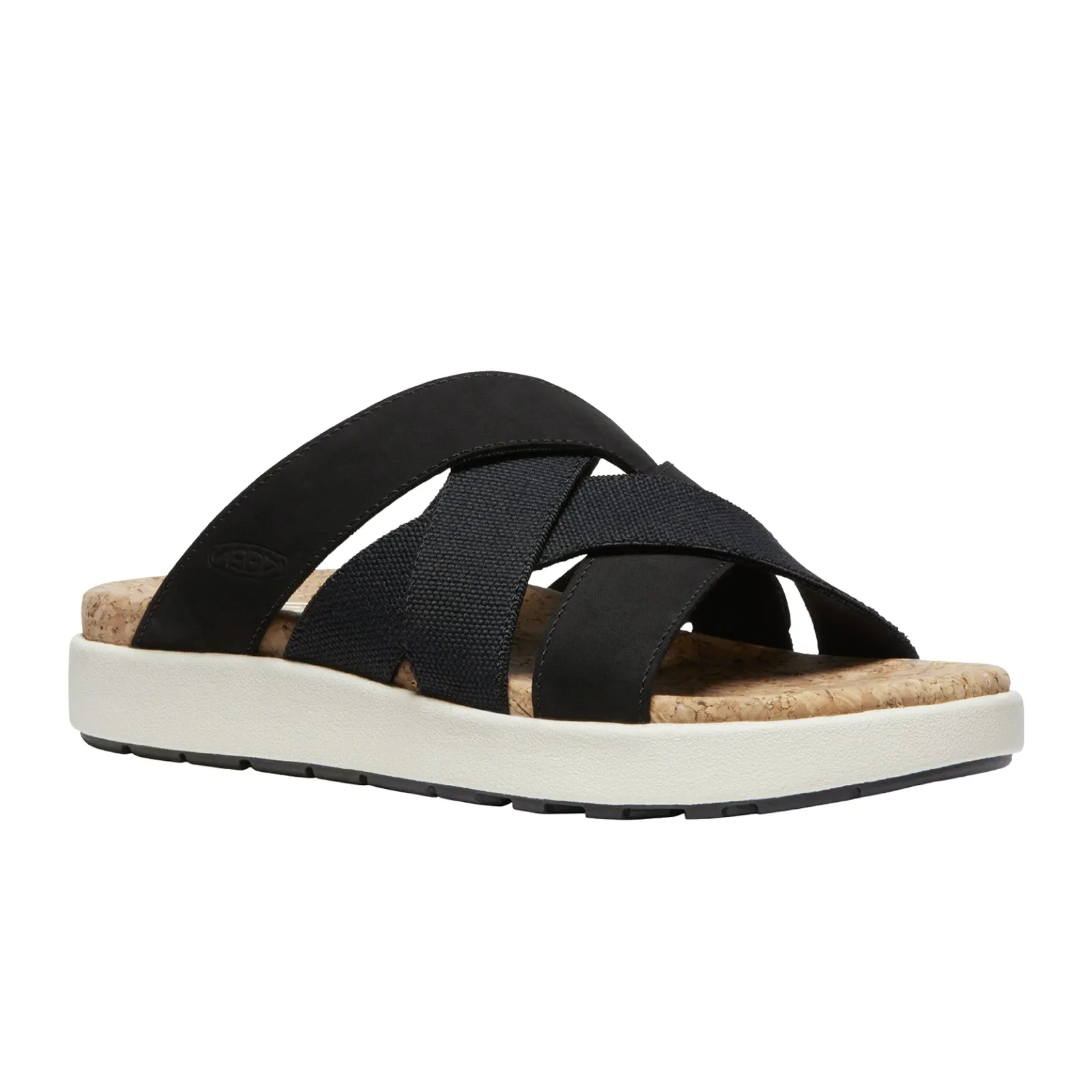 Keen Elle Mixed Slide Sandal (Women) - Black/Birch