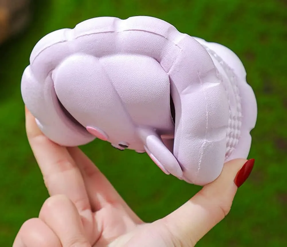 Kids Cloud Sandals Girls Cute Rabbit Slippers Indoor Outdoor Non Slip Cloud Slides Funny Bathroom Pillow Slipper