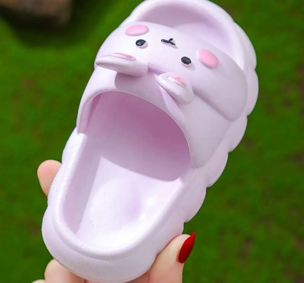 Kids Cloud Sandals Girls Cute Rabbit Slippers Indoor Outdoor Non Slip Cloud Slides Funny Bathroom Pillow Slipper
