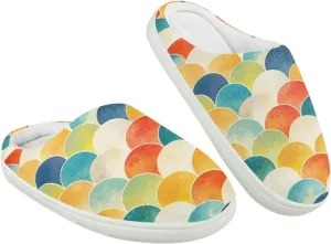 Kids Cotton Slipper Warm Winter Fluffy Breathable Shoes Cozy Fuzzy Print Anti-Slip House Slippers for Litter Big Kid US 9-15
