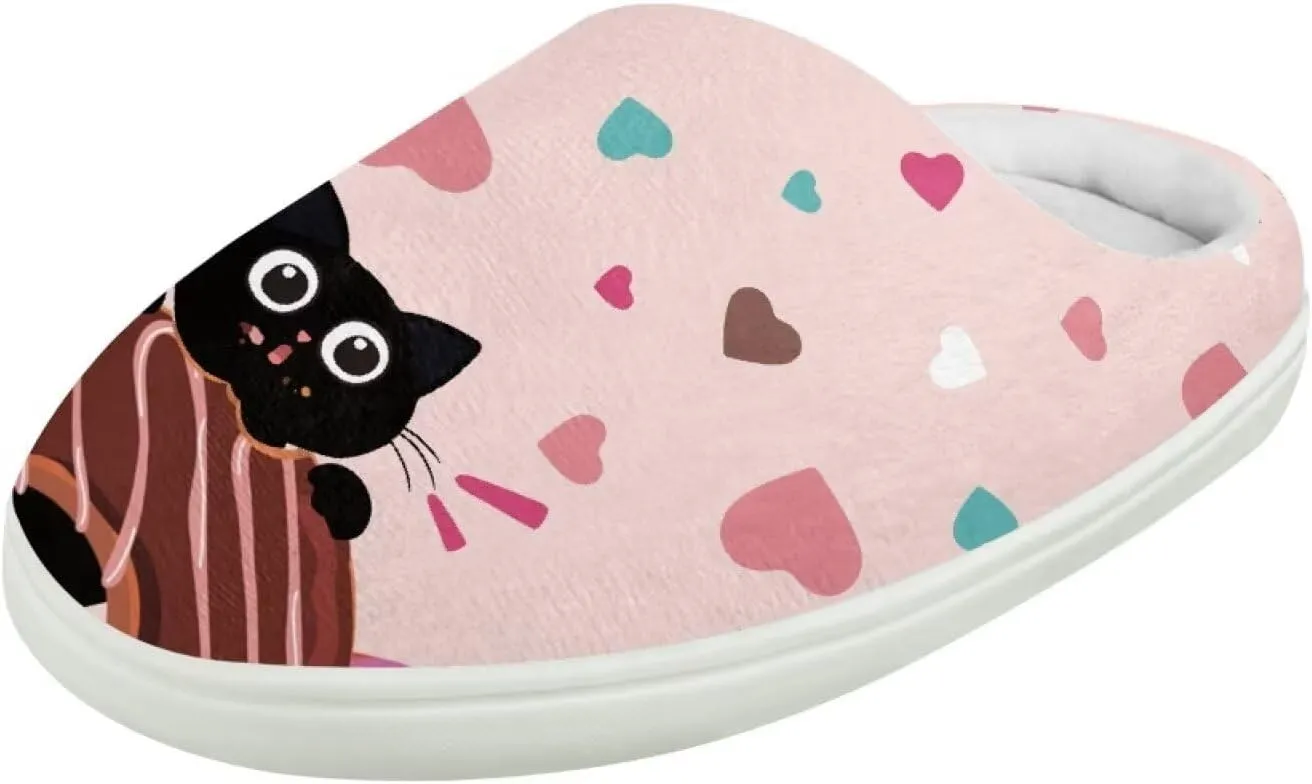 Kids Cotton Slipper Winter Cozy Fluffy Shoes Boys Girls Warm Breathable Fuzzy Anti-Slip House Slippers for Toddler US 9-15