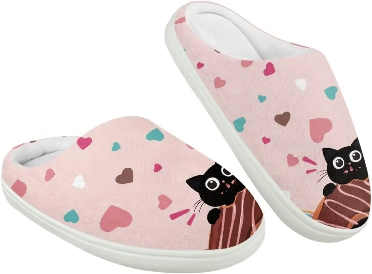 Kids Cotton Slipper Winter Cozy Fluffy Shoes Boys Girls Warm Breathable Fuzzy Anti-Slip House Slippers for Toddler US 9-15