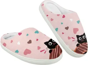 Kids Cotton Slipper Winter Cozy Fluffy Shoes Boys Girls Warm Breathable Fuzzy Anti-Slip House Slippers for Toddler US 9-15