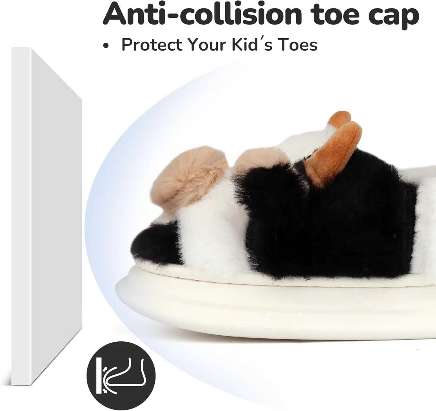 Kids Cow Slippers - Toddler Boys & Girls Soft Plush Animal Slippers - Winter Comfy Warm Fuzzy Memory Foam Non-slip Indoor/Outdoor Shoes