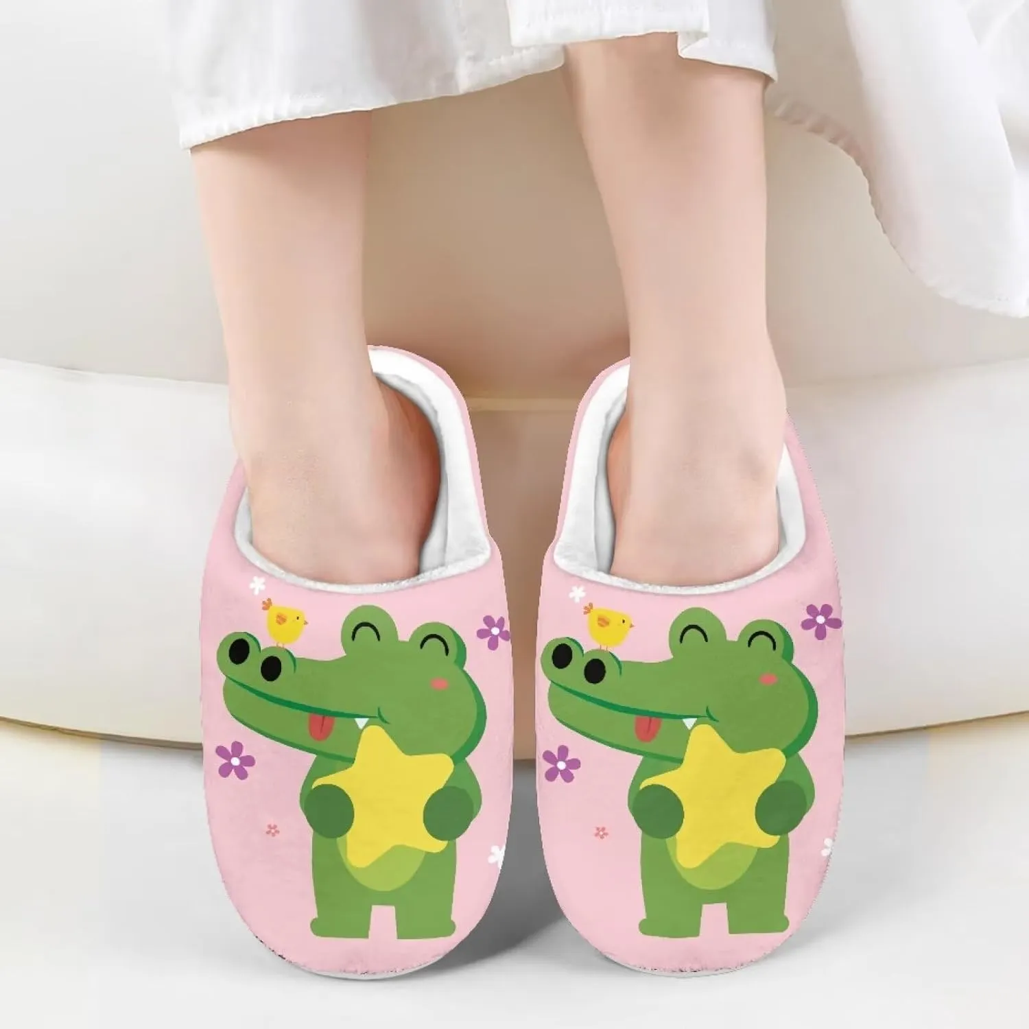 Kids Fuzzy Slip-On House Slipper Outdoor Non-Slip Warm Slippers Cozy Cute Slippers for Toddler Boys GirlsLittle kids US 9-15