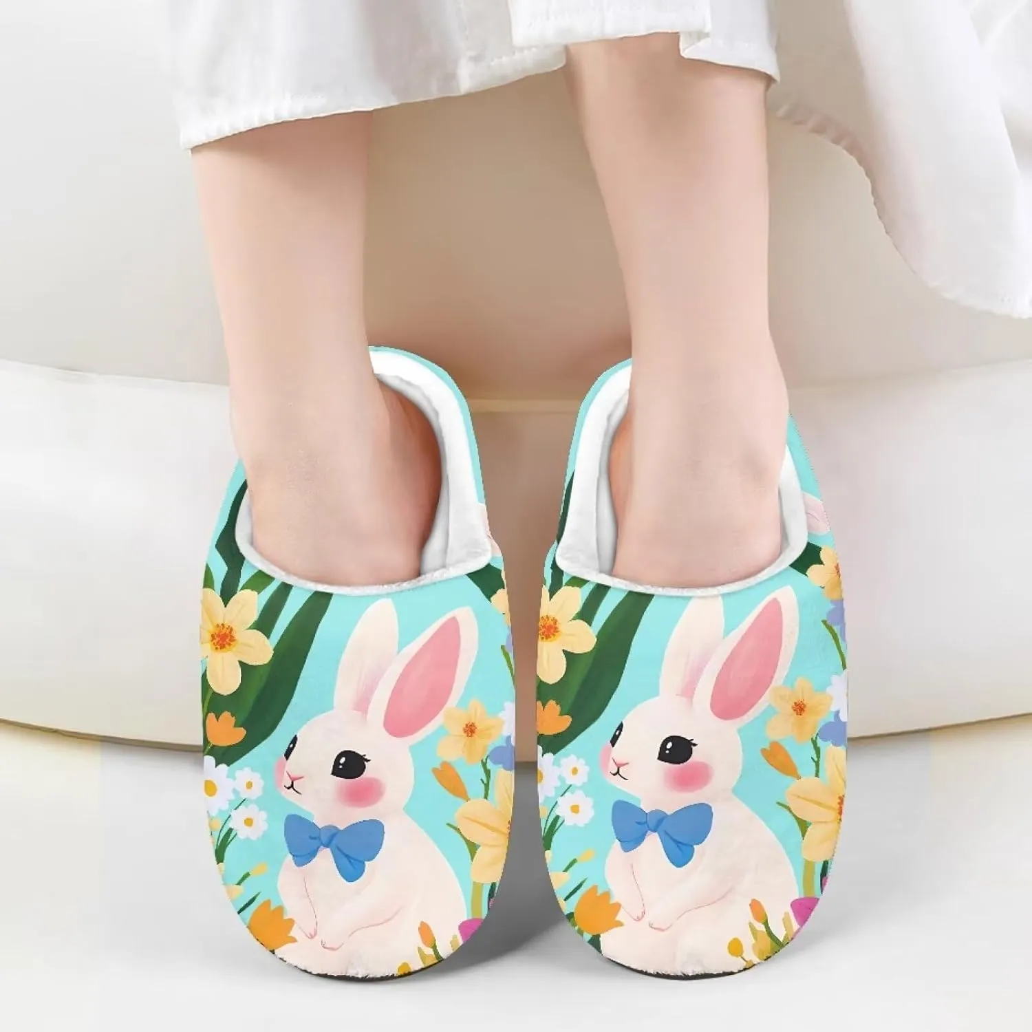 Kids Slip-On House Slipper Fuzzy Soft Non-Slip Outdoor Slippers Warm Comfortable Fluffy Slippers for Toddler US 9-15