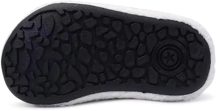 Kids Slippers Toddler Smile Face House Slippers Indoor Home Non-Slip Rubber Sole Shoes Warm Cozy Socks