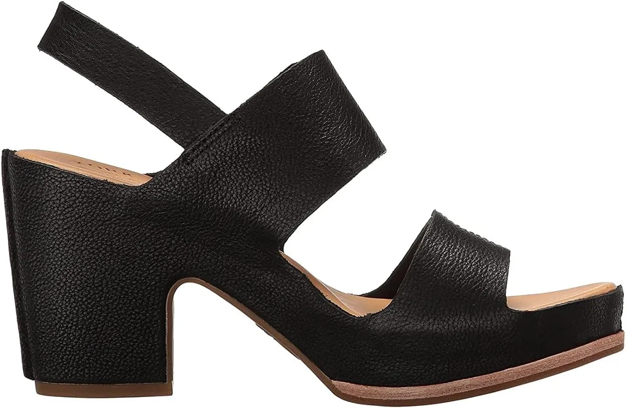 KORK-EASE Women's San Carlos Black Wedge Sandal