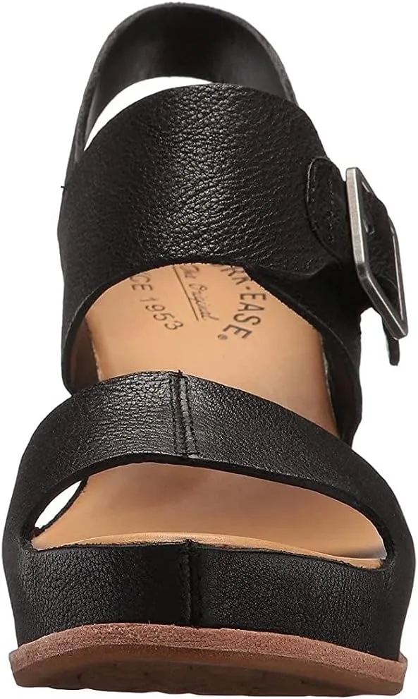 KORK-EASE Women's San Carlos Black Wedge Sandal