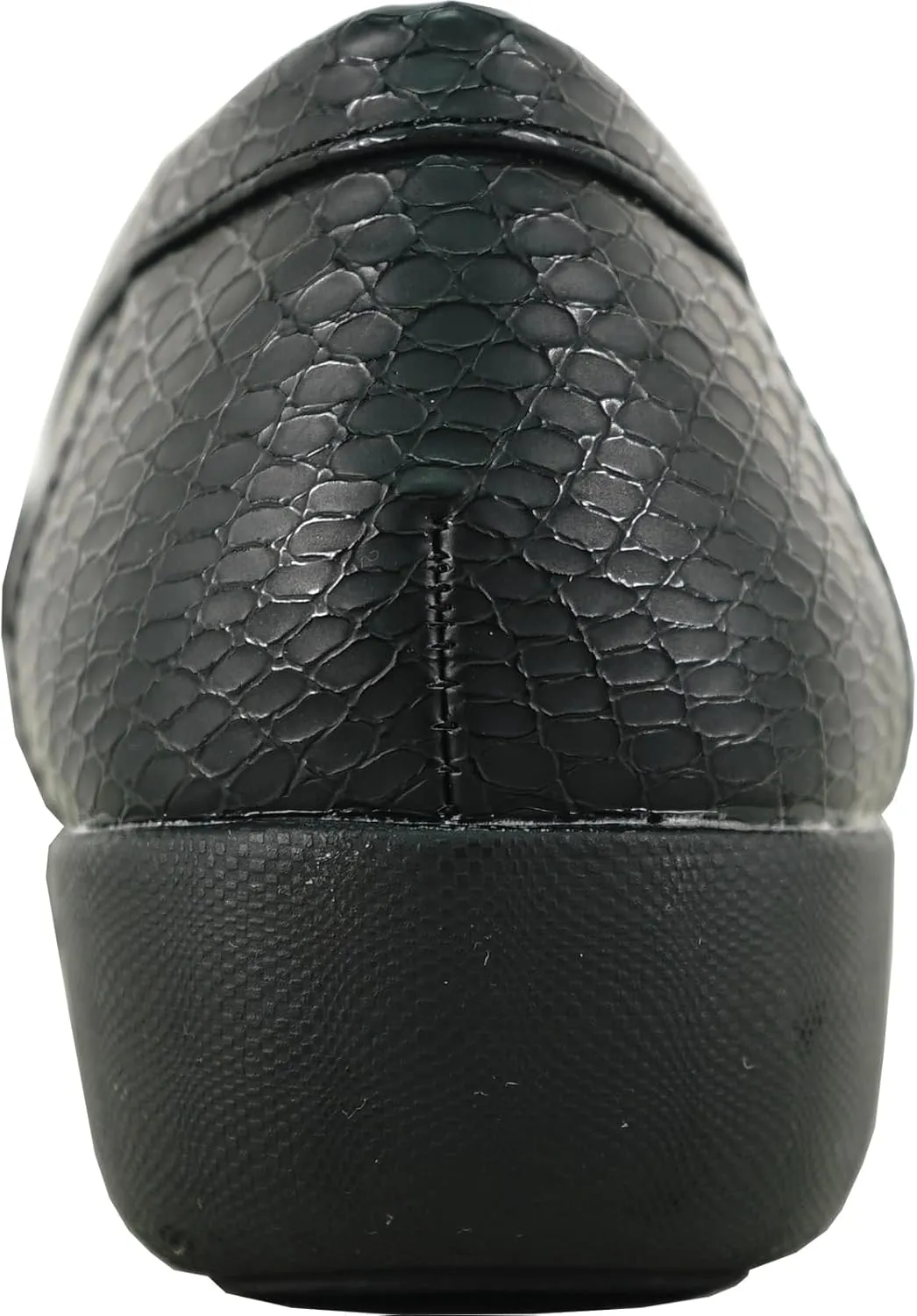 KOZI Women Comfort Casual Wedge Shoe Slip-On Loafer ML Collection Round Toe Penny Loafer Removable Insole Black Champagne