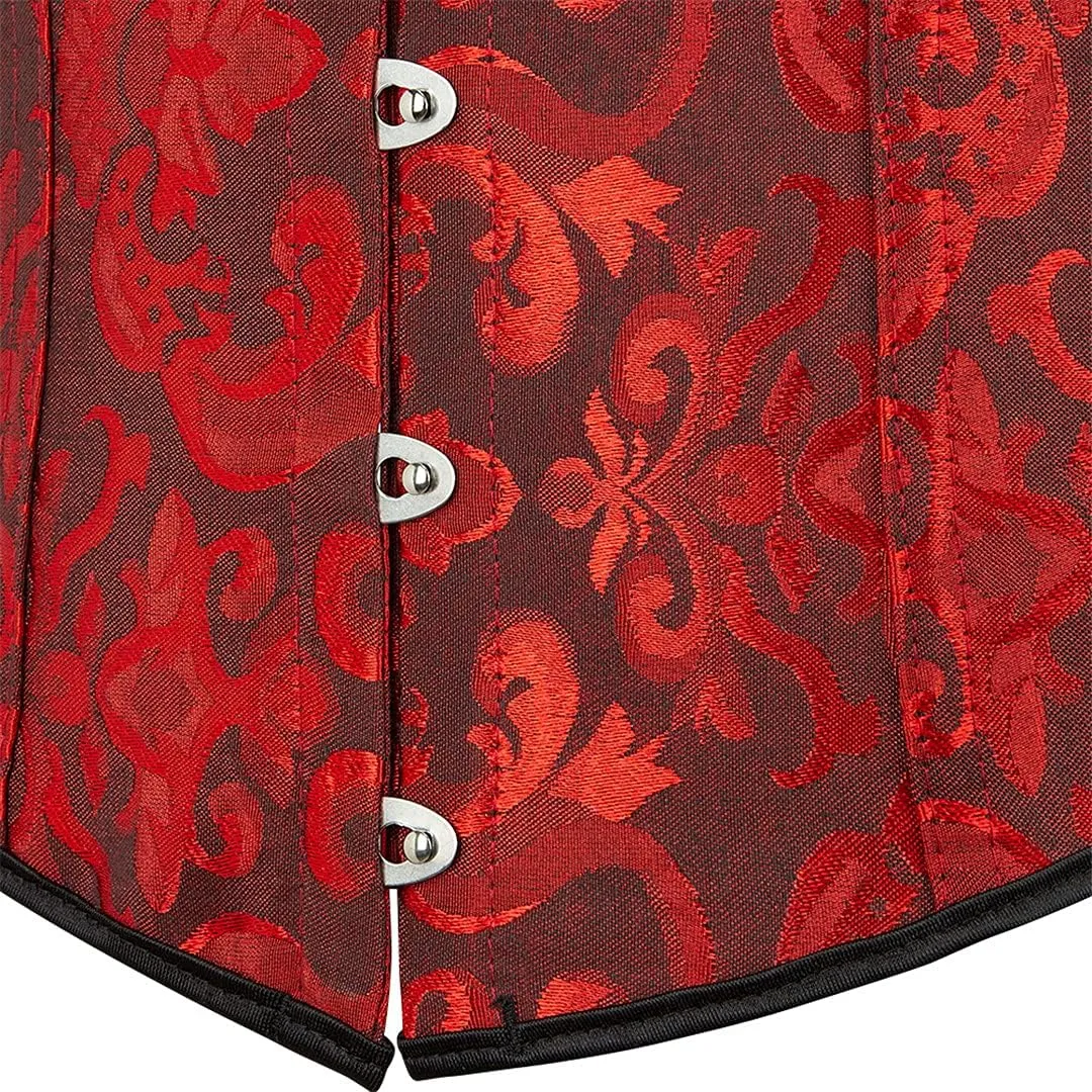 Kranchungel Underbust Corsets for Women Black Corset Top Waist Trainer Fashion Bustier Plus Size Corset