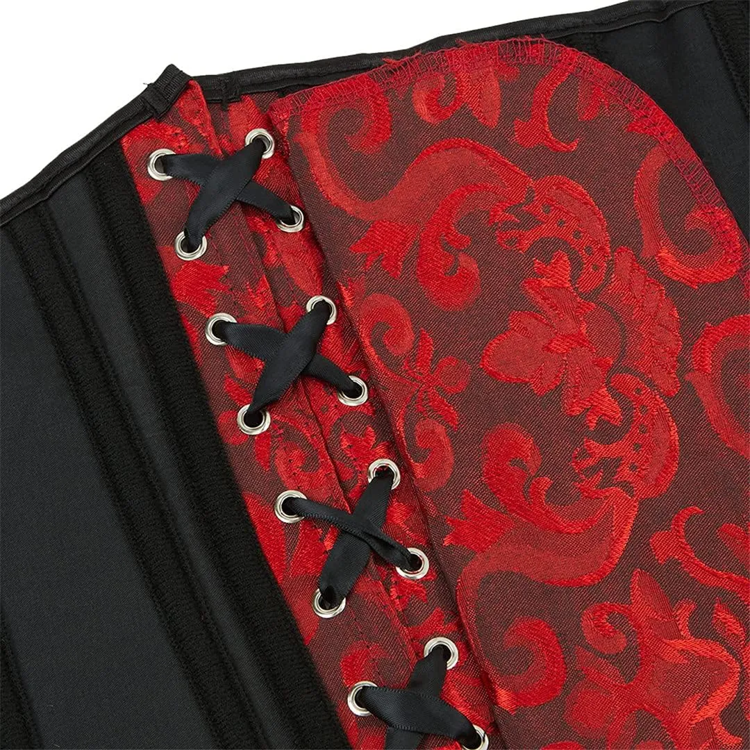 Kranchungel Underbust Corsets for Women Black Corset Top Waist Trainer Fashion Bustier Plus Size Corset