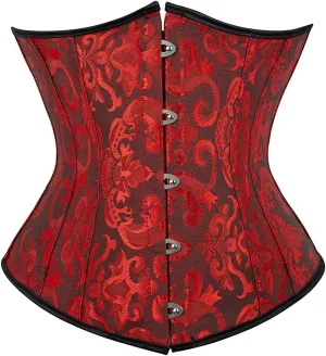 Kranchungel Underbust Corsets for Women Black Corset Top Waist Trainer Fashion Bustier Plus Size Corset
