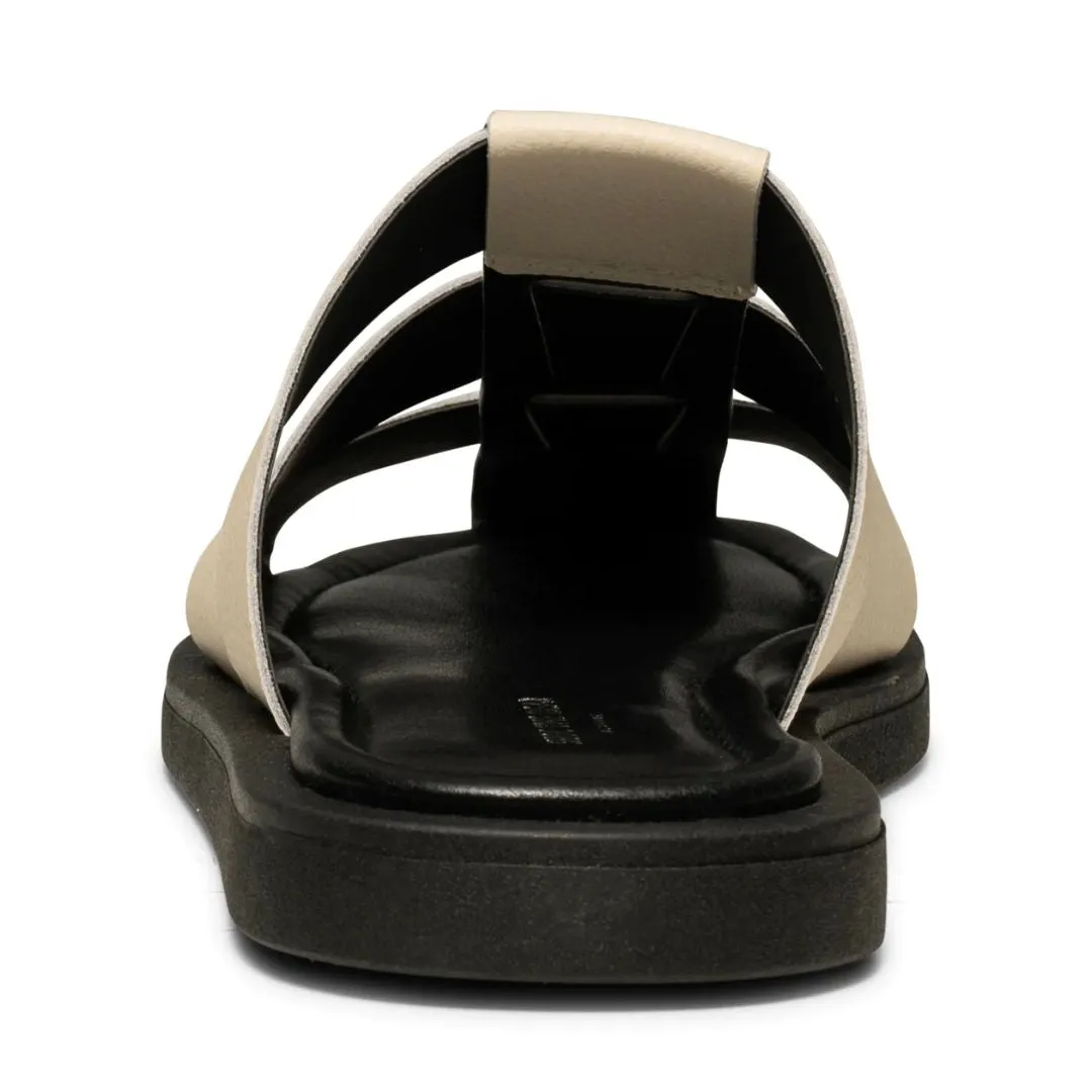 Krista Fisherman Mule Leather Sandal (Off White)