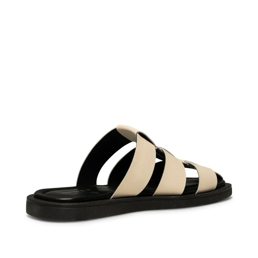 Krista Fisherman Mule Leather Sandal (Off White)