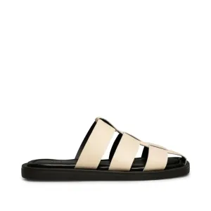 Krista Fisherman Mule Leather Sandal (Off White)