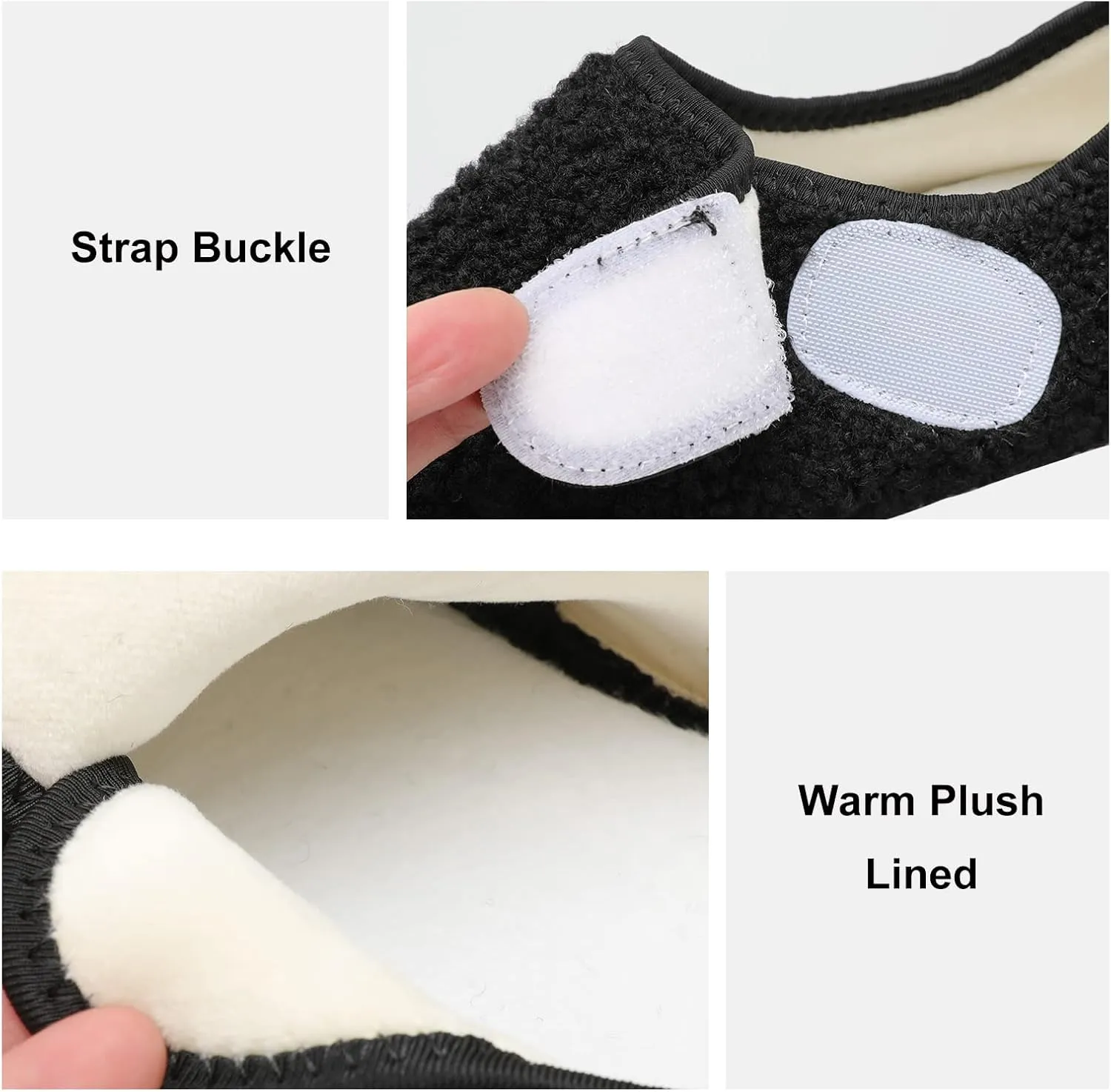 L-RUN Womens Mens House Slippers Indoor Home Shoes Warm Barefoot Slippers Outdoor House Shoes Anti-slip