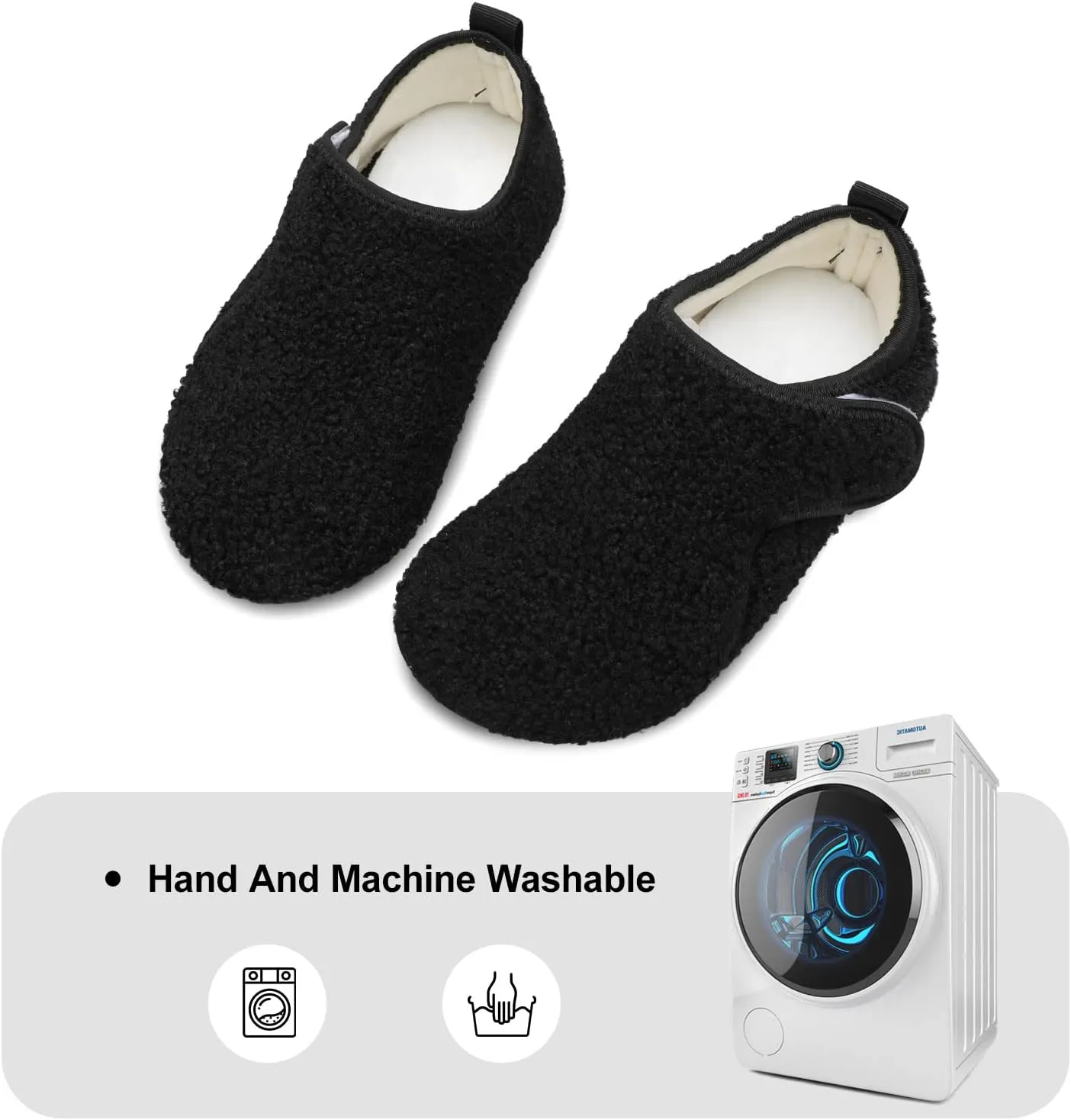 L-RUN Womens Mens House Slippers Indoor Home Shoes Warm Barefoot Slippers Outdoor House Shoes Anti-slip