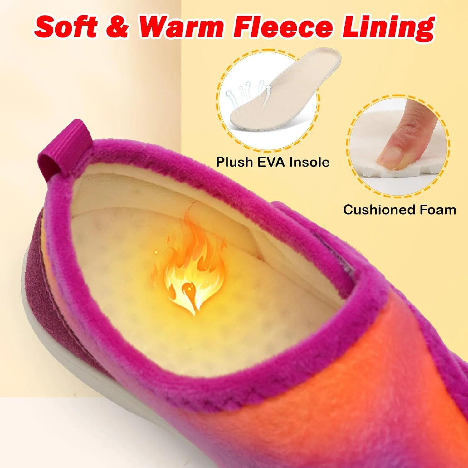 L-RUN Womens Wide Toe Box Barefoot Diabetic Shoes - Ladies House Slippers for Indoor and Outdoor