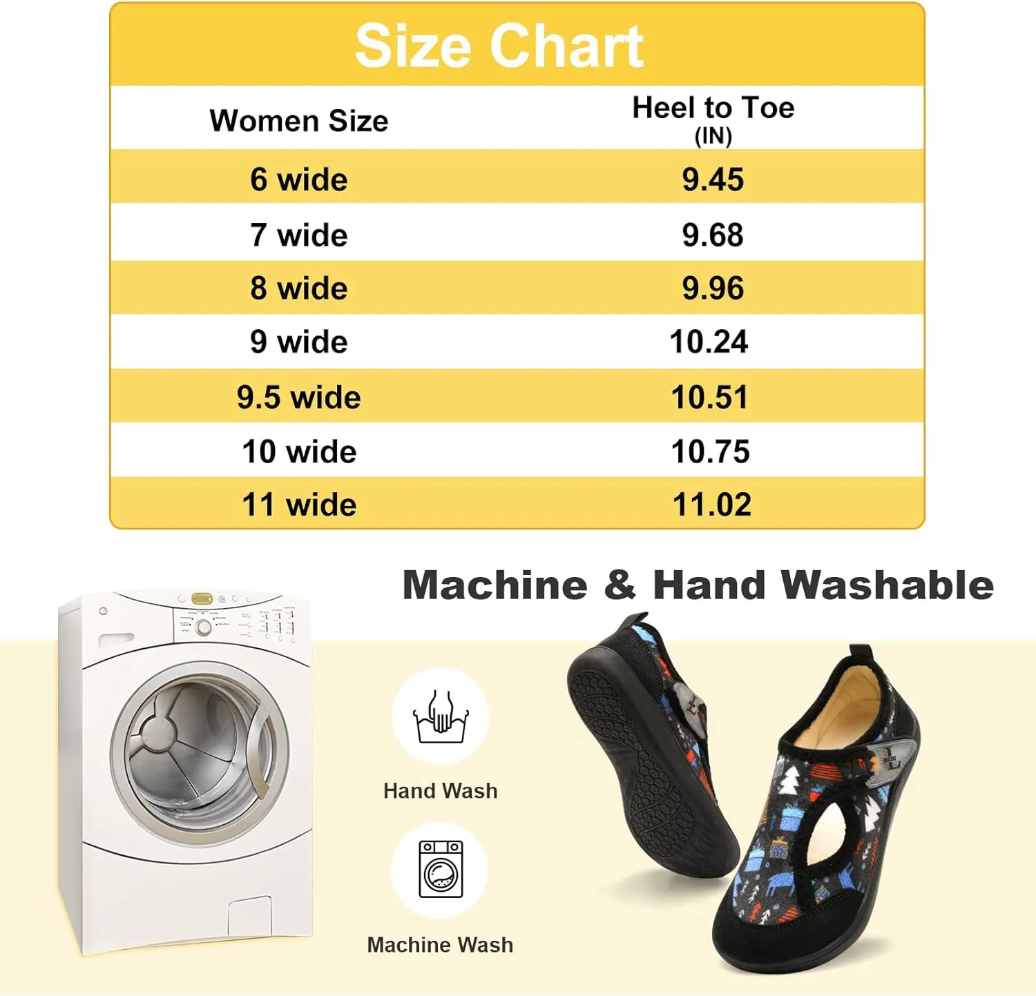 L-RUN Womens Wide Toe Box Barefoot Diabetic Shoes - Ladies House Slippers for Indoor and Outdoor
