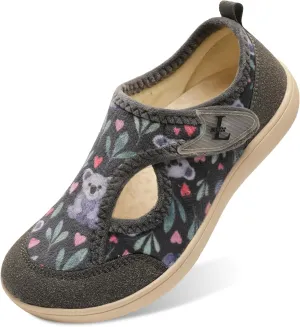 L-RUN Womens Wide Toe Box Barefoot Diabetic Shoes - Ladies House Slippers for Indoor and Outdoor
