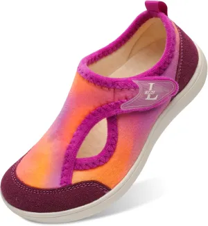 L-RUN Womens Wide Toe Box Barefoot Diabetic Shoes - Ladies House Slippers for Indoor and Outdoor