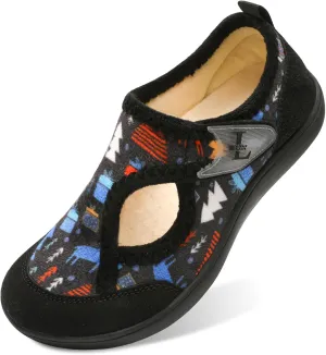 L-RUN Womens Wide Toe Box Barefoot Diabetic Shoes - Ladies House Slippers for Indoor and Outdoor