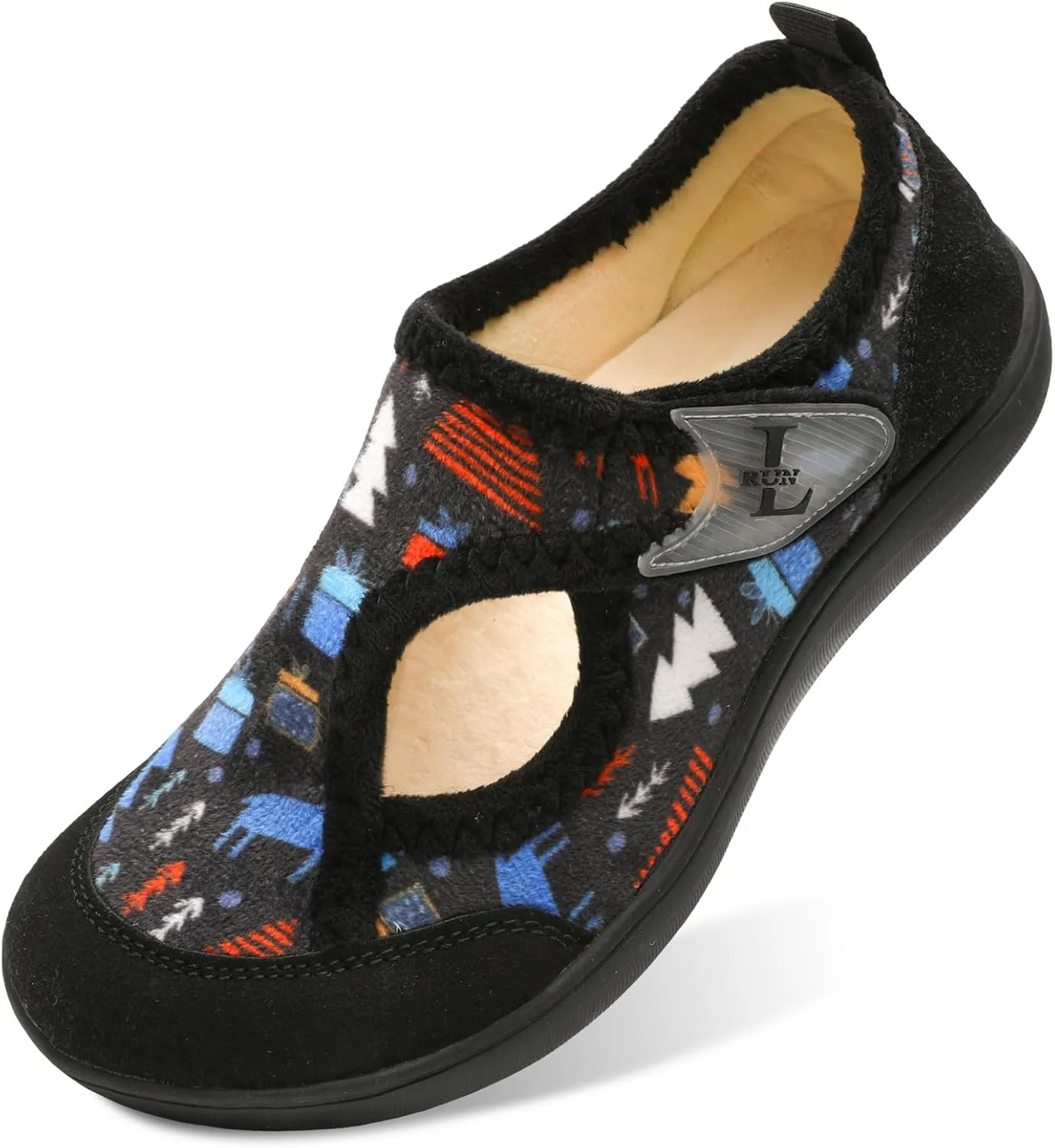 L-RUN Womens Wide Toe Box Barefoot Diabetic Shoes - Ladies House Slippers for Indoor and Outdoor