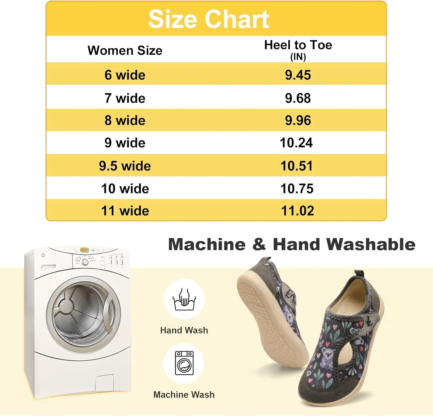 L-RUN Womens Wide Toe Box Barefoot Diabetic Shoes - Ladies House Slippers for Indoor and Outdoor