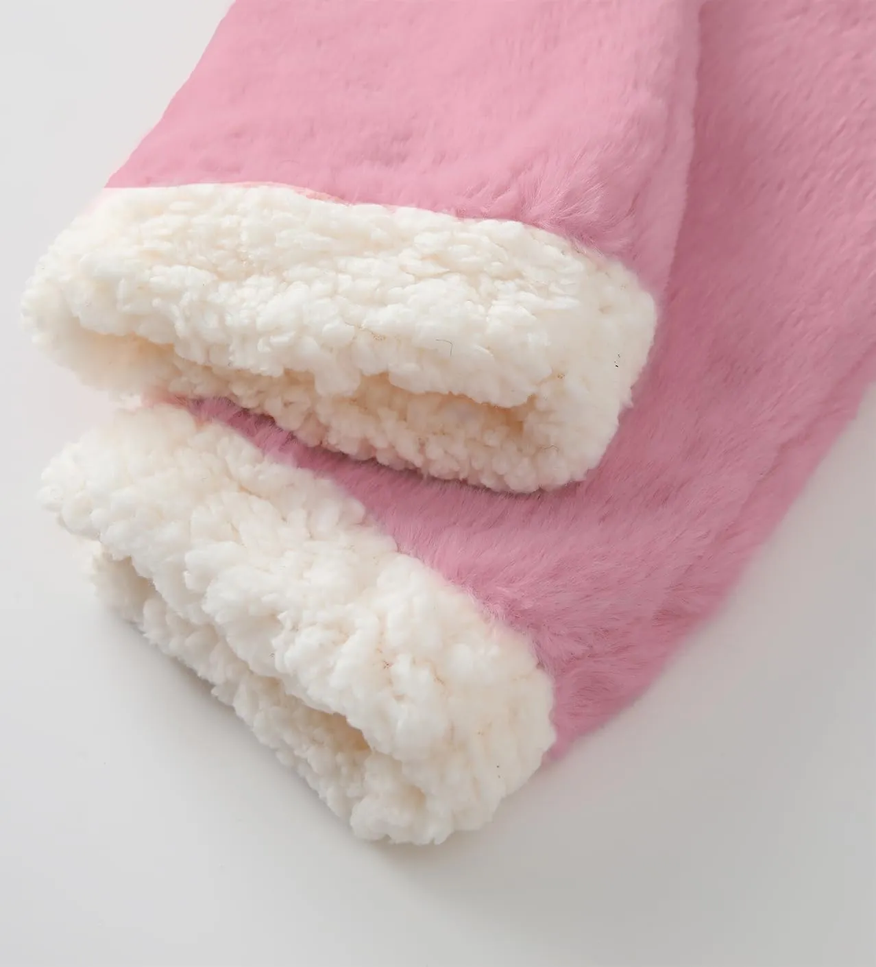 Laahoem Animal Slipper Socks for Girls Women Indoor Shoes With Grippers Winter Warm Thick Plush Lining Non Slip Long Boots Furry Home Socks