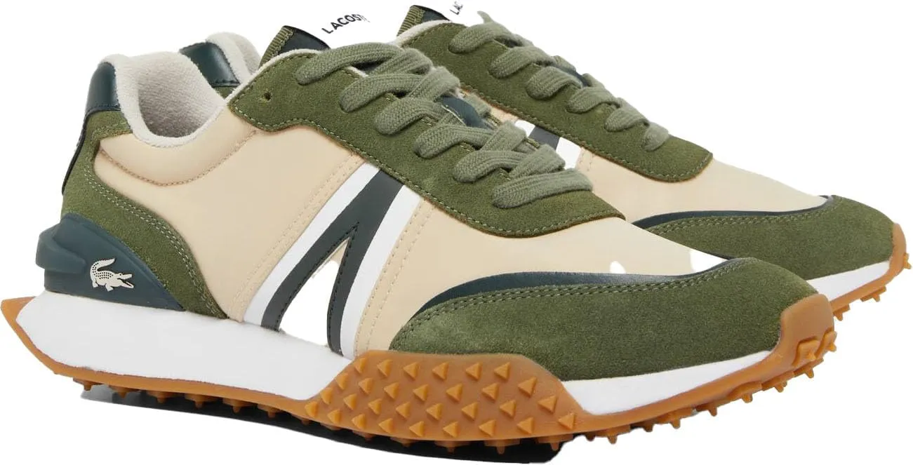 Lacoste Mens L-Spin Deluxe Sneaker, KHK/Off WHT, 7
