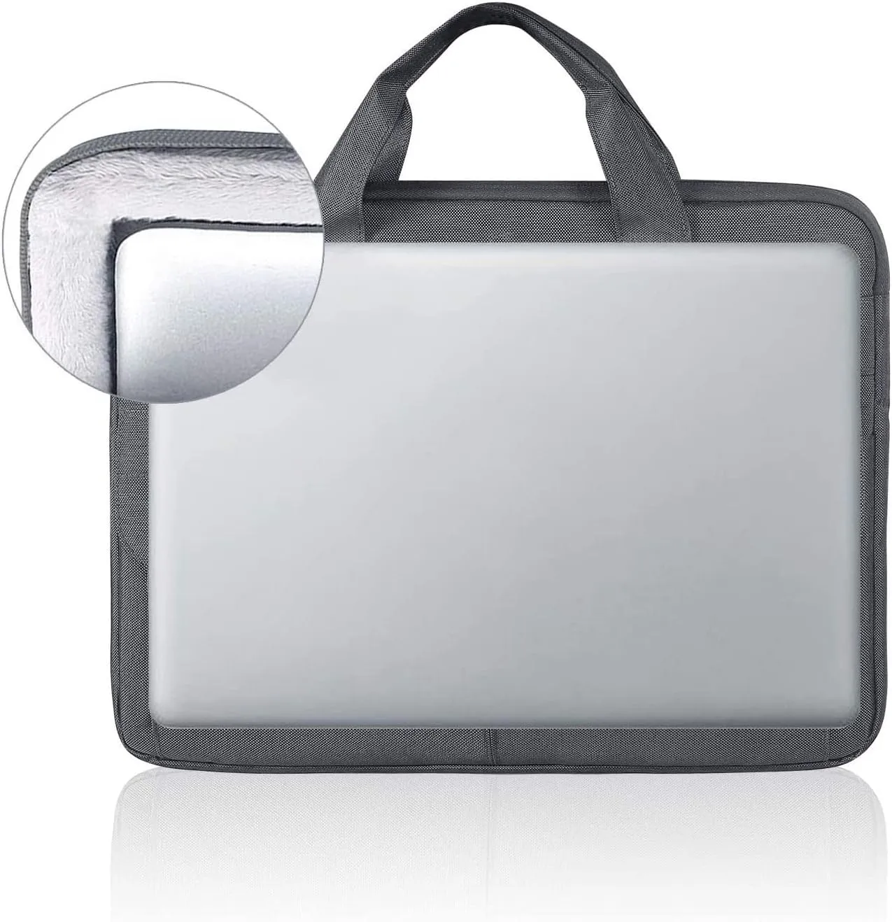 LANDICI Laptop Bag Carrying Case 13-14 inch with Shoulder Strap, Slim Waterproof Computer Sleeve Compatible with MacBook Air 13/13.3 M1 M2, MacBook Pro 13/14, Chromebook 14, Grey