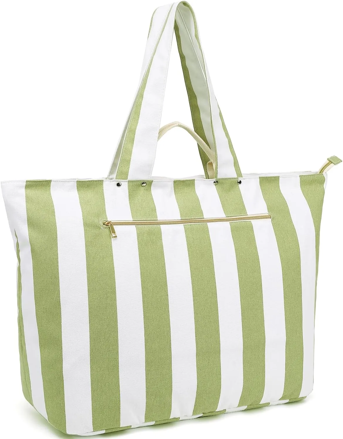 Large Beach Bag for Women, Waterproof Travel Tote Bag with Lunch/Wet Pocket for Weekender, Sandproof, Zipper Closure