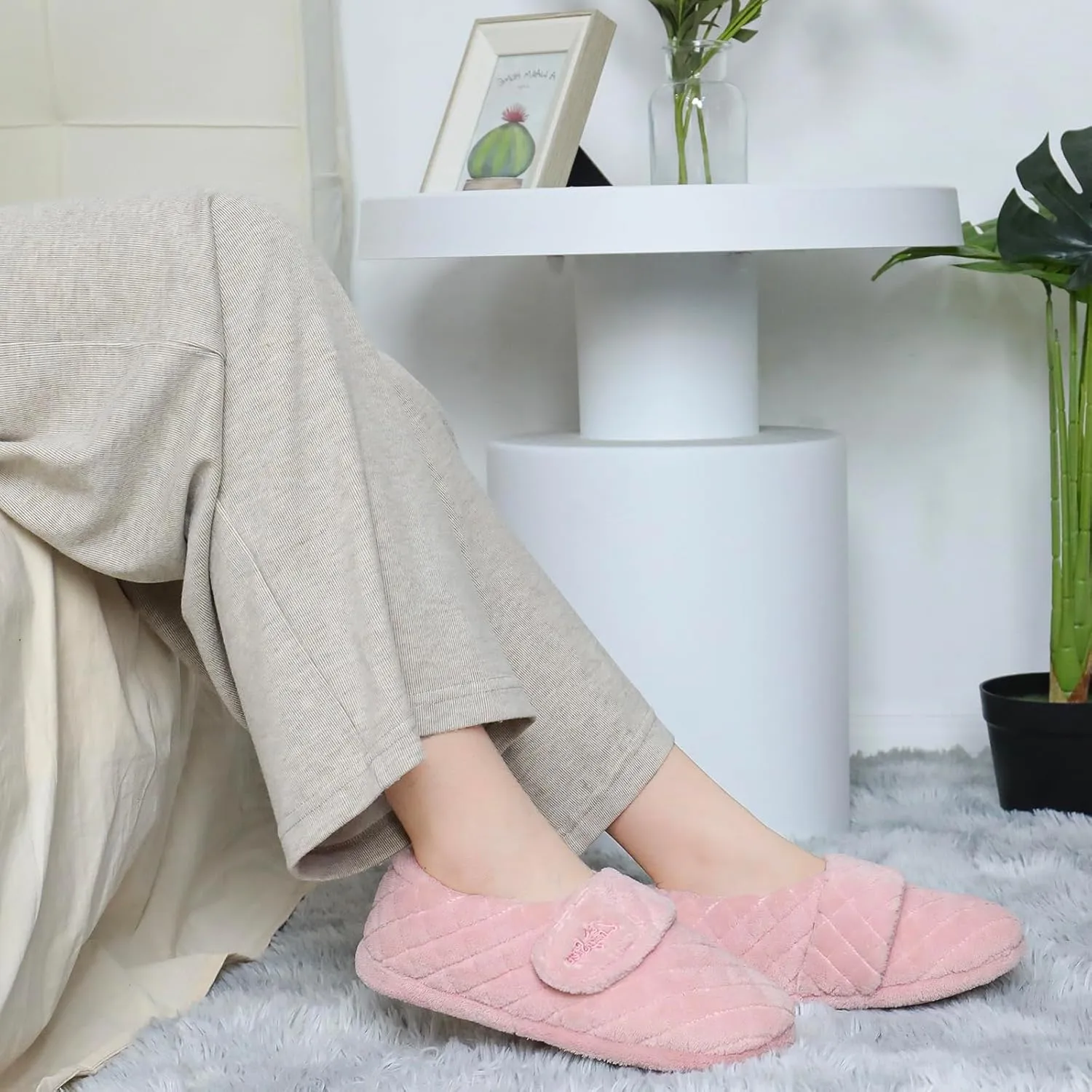 LazyStep Women's Nana Adjustable Slipper with Wide Widths