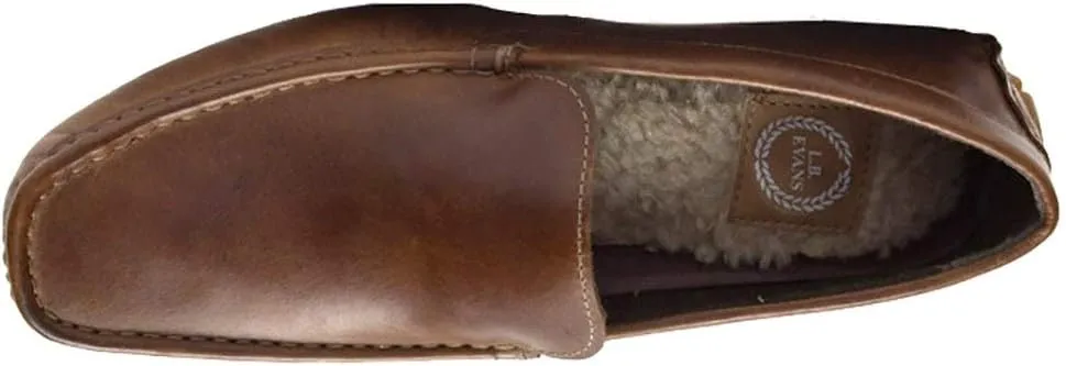 L.B. Evans Mens Alton Slip On Casual Slippers Casual - Brown