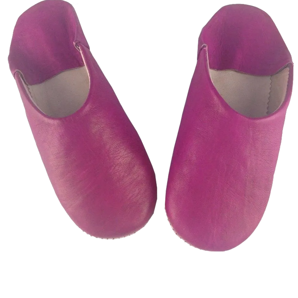 Leather Slipper Fushia Color