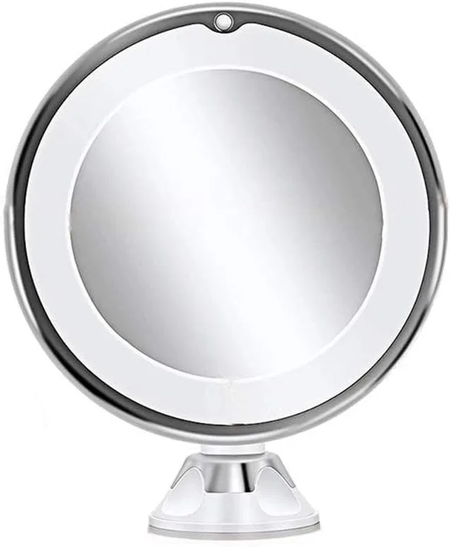 LED Mirror Flexible Makeup Mirror with Led Light Vanity Mirrors 10X Magnifying Mirrors Cosmetic Suction Cup Bathroom Mirror