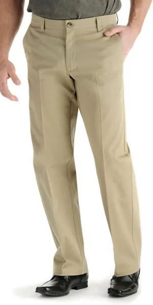 Lee Men's Comfort Waist Custom Straight Fit Flat Front Pant