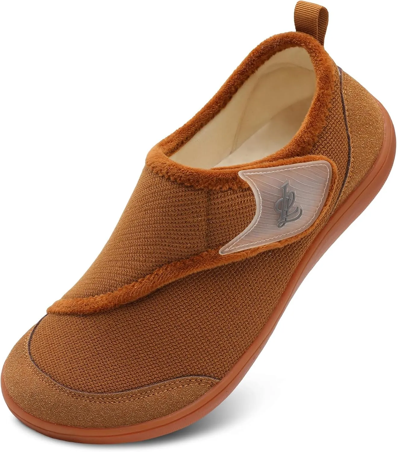 LeIsfIt Mens Slippers Wide House Shoes Adjustable Diabetic Shoes Arthritis Swollen House Slippers Indoor Outdoor