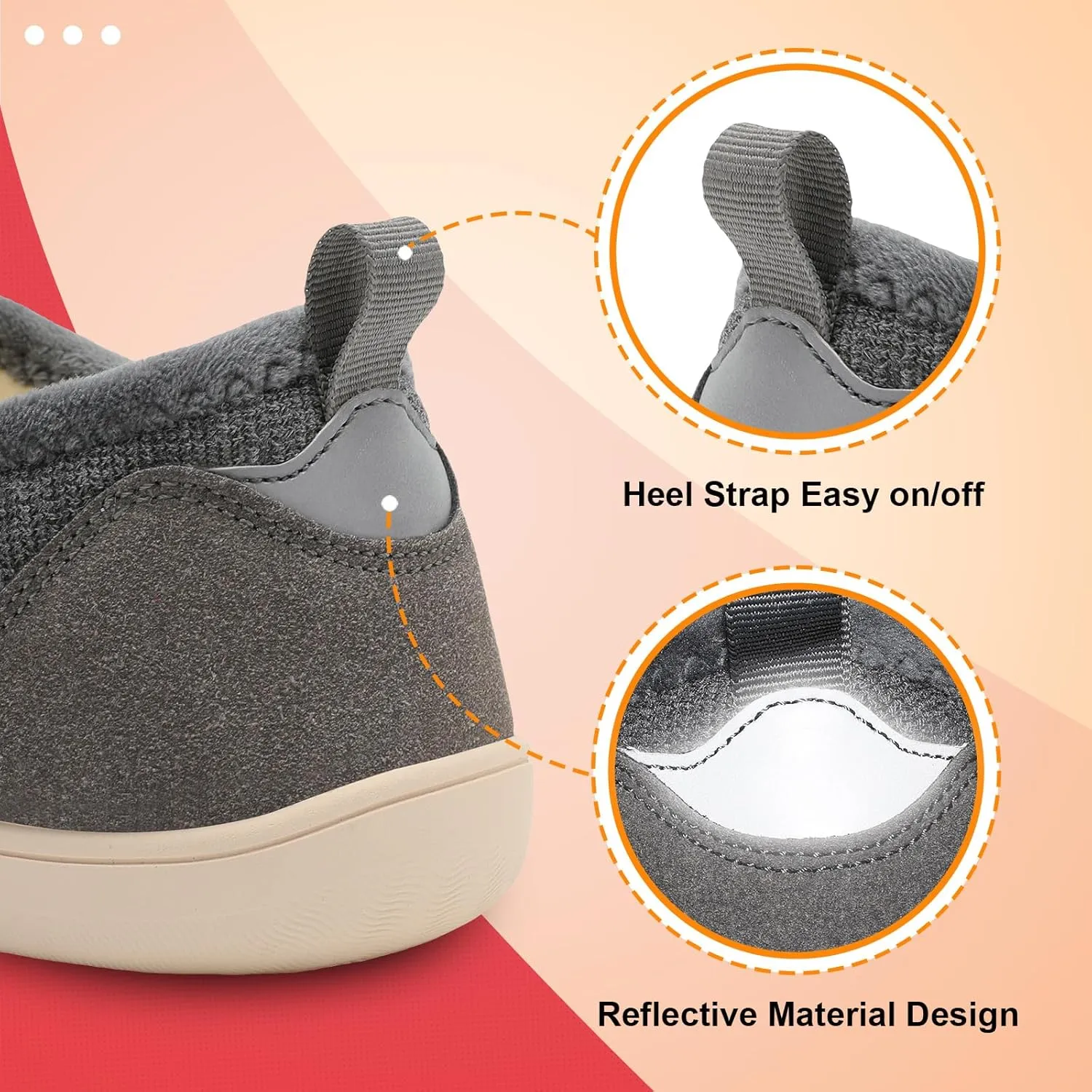LeIsfIt Mens Slippers Wide House Shoes Adjustable Diabetic Shoes Arthritis Swollen House Slippers Indoor Outdoor