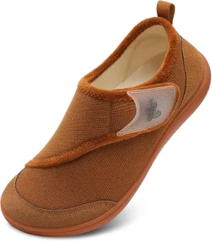 LeIsfIt Mens Slippers Wide House Shoes Adjustable Diabetic Shoes Arthritis Swollen House Slippers Indoor Outdoor